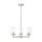 Z-Lite Thayer Chandelier, 3-Light, 19 In.W x 9.25 In.H, Brushed Nickel/Clear 742-3BN - alternate 1